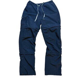 Y2K Women's Black Baggy Cargo Utility Pants Size 10 Zip Off